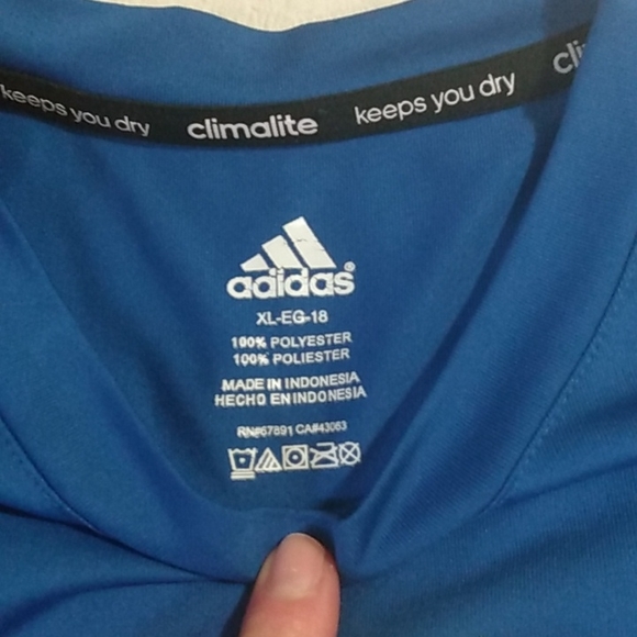 Boys blue Adidas tee - Picture 2 of 4